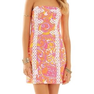 Lilly Pulitzer Tansy strapless dress Size 2